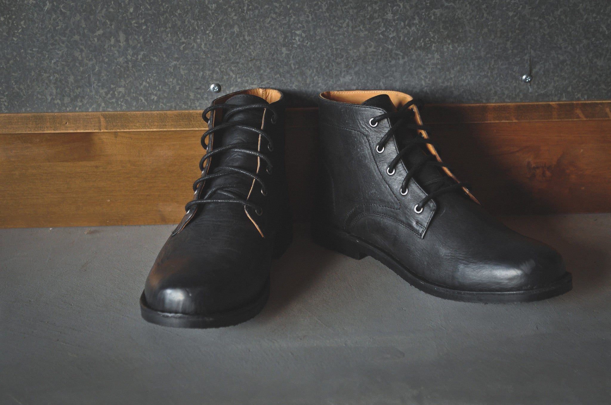 Desert Boot - The Grover Mens Boot | Black Leather - Hound and Hammer Boots