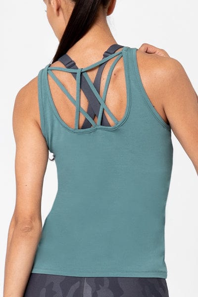 BODYNOVA  TANVI Racerback Yoga Tank Top, dusty rose