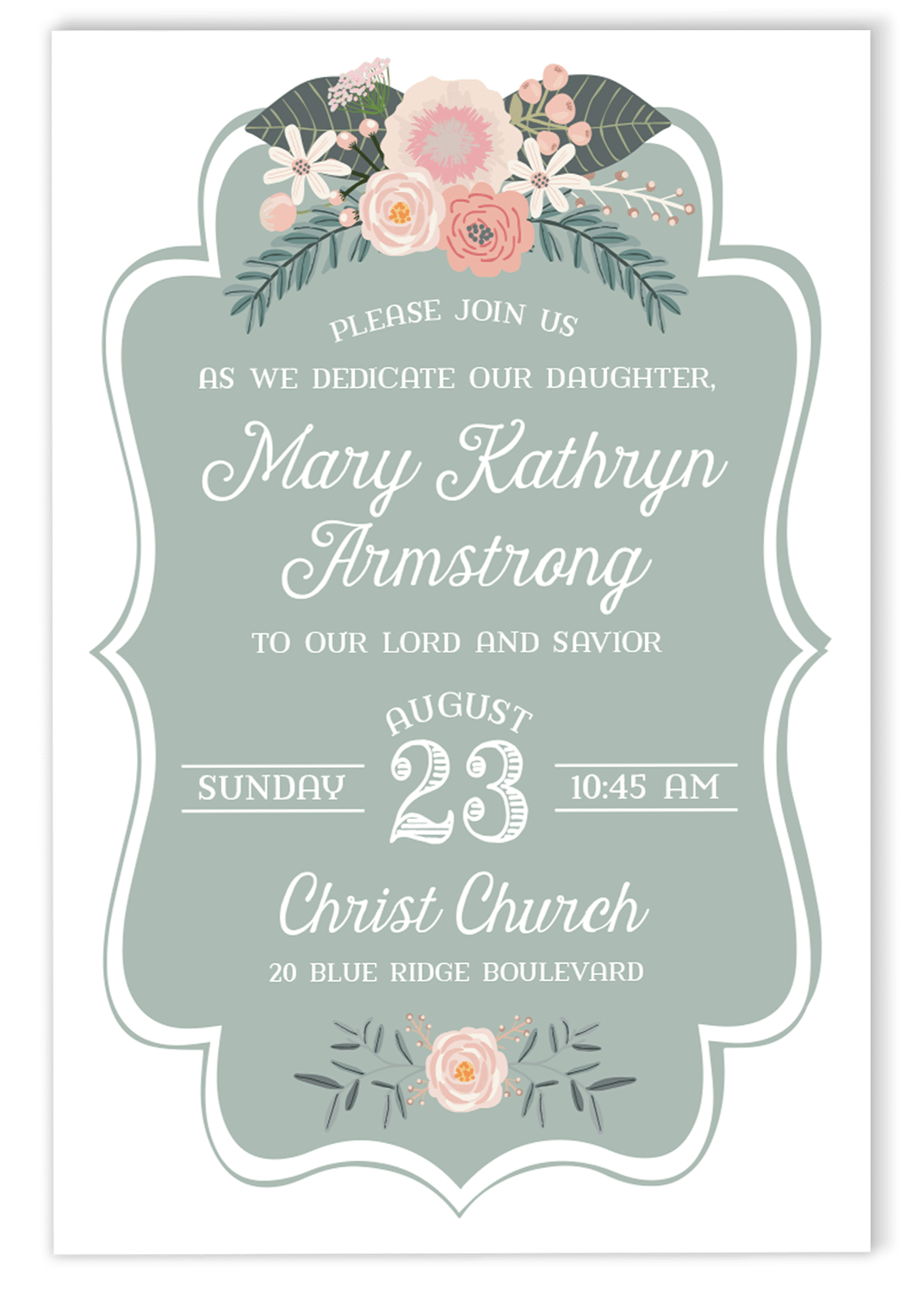 Floral Baby Dedication – Gilm Press