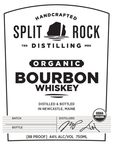 Split Rock Distilling Organic Bourbon Label