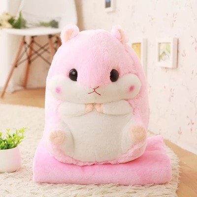 stuffed animal with blanket inside