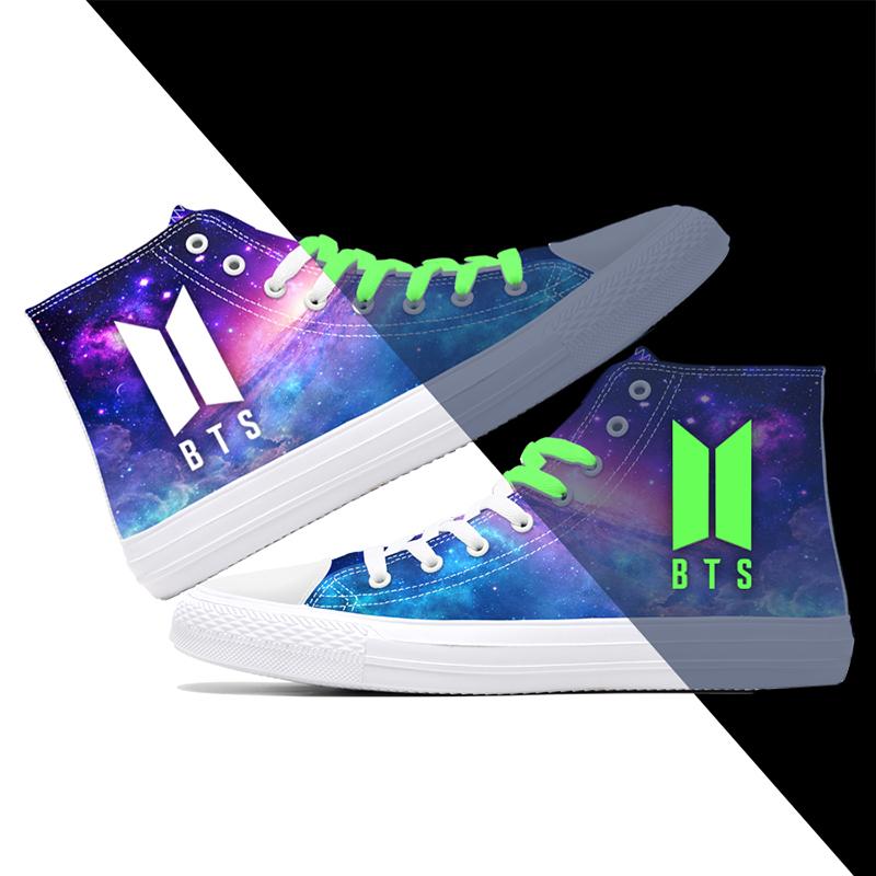 BTS Purple Galaxy Luminous Sneakers