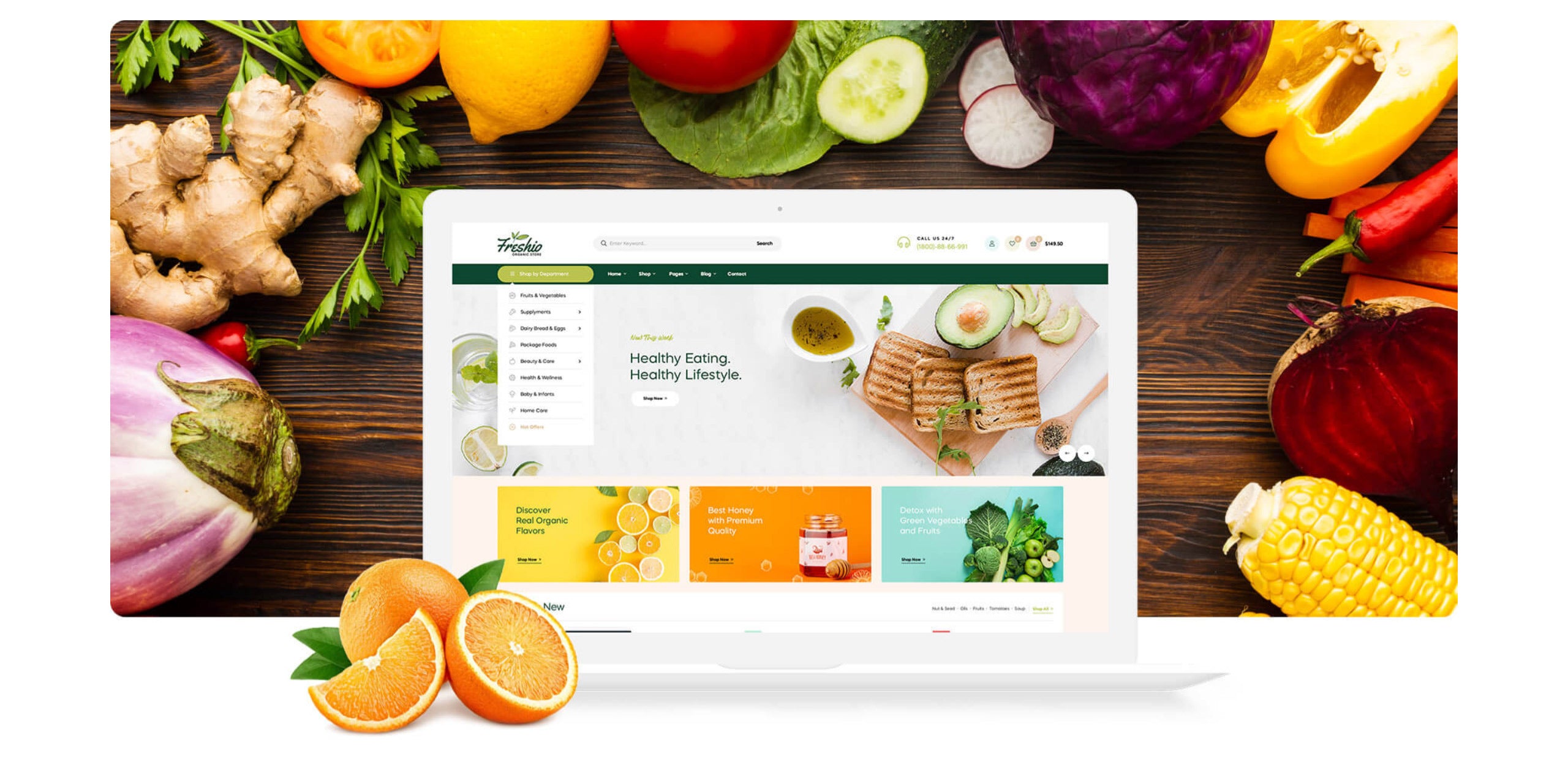 At Foodvegan All-in-one innovative Prestashop Theme for Organic food store. Beautiful design and top-notch website functionalities