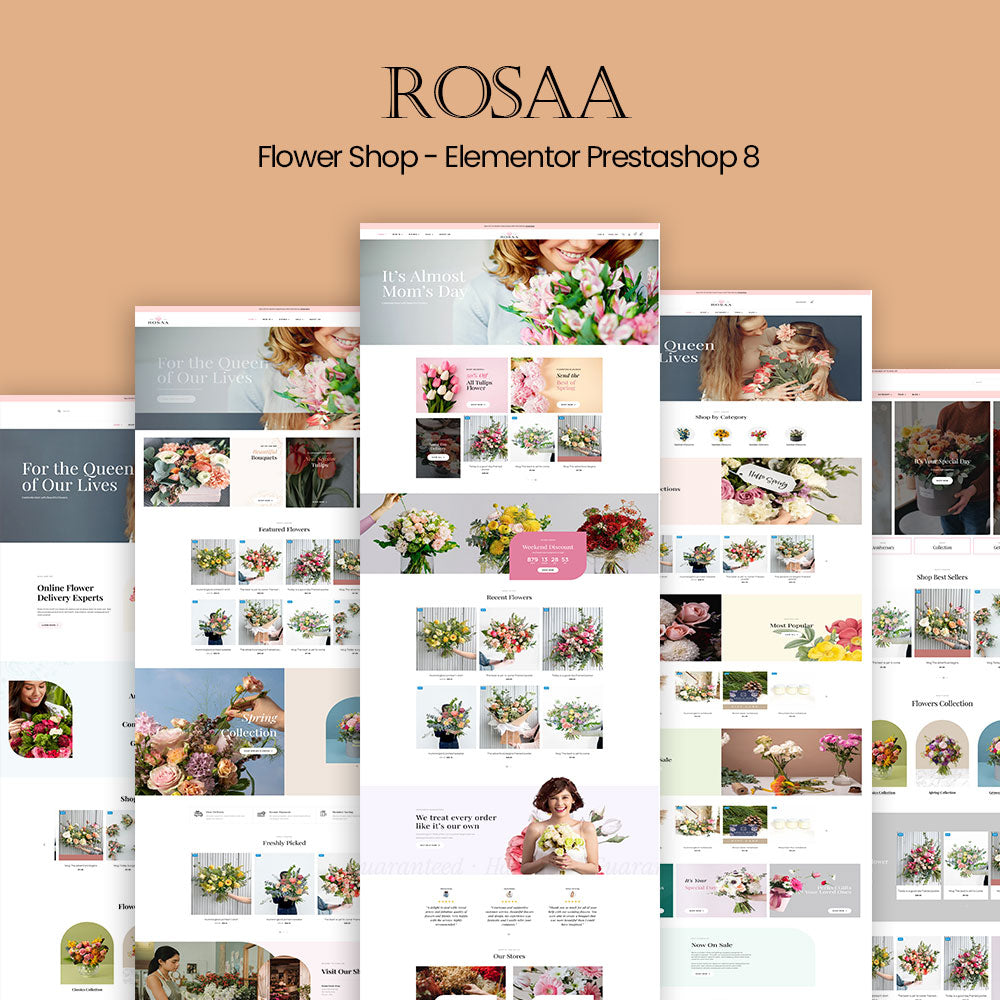 Rosaa Flower Shop - Elementor Prestashop Theme - 1