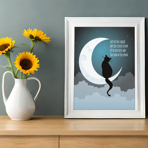 Cats in the Cradle by Harry Chapin - 70s Song Lyric Inspired Wall Art Print