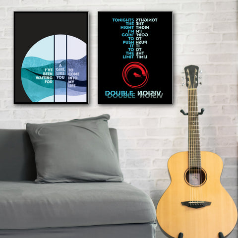 Double Vision by Foreigner Song Lyrics Art Print Poster Wall Decor
