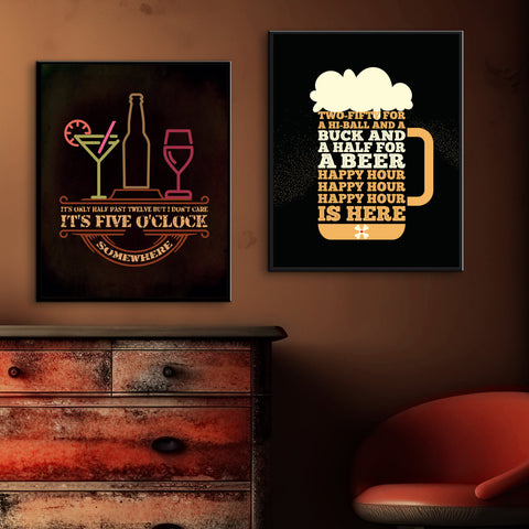 It's 5 O'Clock Somewhere - Jimmy Buffett Alan Jackson Song Lyric Art