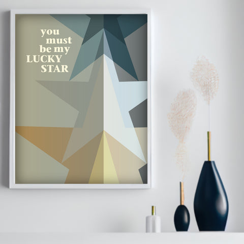 Lucky Star by Madonna - Song Lyrically Inspired Musical Print Poster - Classic Rock canvas Plaque Gift