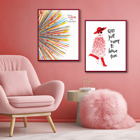 Girls Just want to have fun by Cyndi Lauper Song Lyrics Art Poster Print Wall Decor Gift for Music Enthusiasts