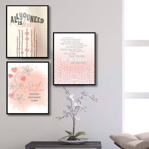 Beautiful by Carole King - Classic 70s Music Lyric Inspired Wall Art Print