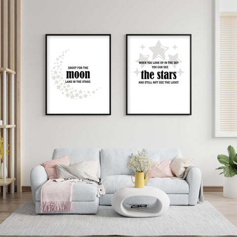 Inspired Quote Artwork - Look up at the Sky you can see the Stars