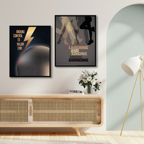 Dancing in the Street by David Bowie and Mick Jagger Song Lyric Inspired Wall Art