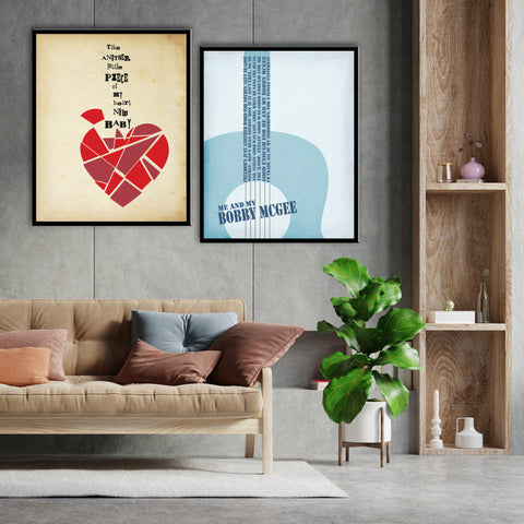 Take a Little Piece of My Heart by Janis Joplin Song Lyric Art Print