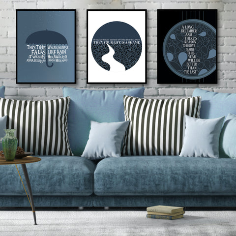 A Long December by the Counting Crows - Song Lyrics Wall Art Memorabilia
