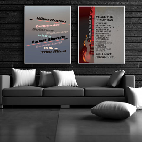 I Want it All by Queen Song Lyrics Art Poster Print Wall Art for Music Enthusiasts