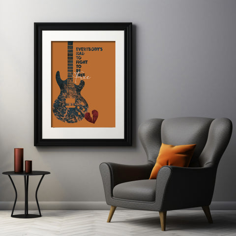 Refugee by Tom Petty - Music Poster Wall Decor - Song Lyric Art Print