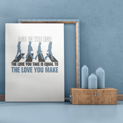 The End by the Beatles Classic Rock Music Song Lyric Art Wall Print