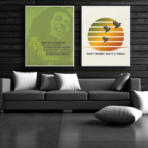 Redemption Song by Bob Marley - Reggae Lyrically Inspired Poster