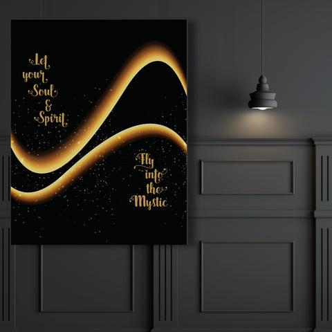 into the mystic by van Morrison music lyric poster art