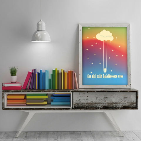 Beatles LUCY IN SKY WITH DIAMONDS Music Lyric Illustration