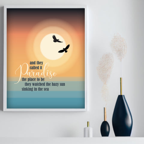 The Last Resort by the Eagles - Classic Rock Song Lyric Wall Art Print