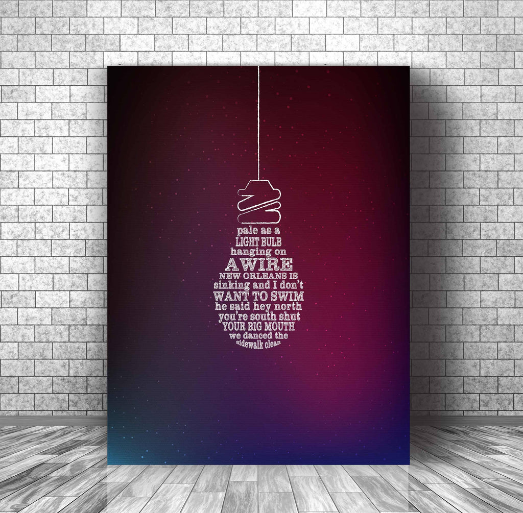 80s Song Lyrics Art Print New Orleans Is Sinking By Tragically Hip