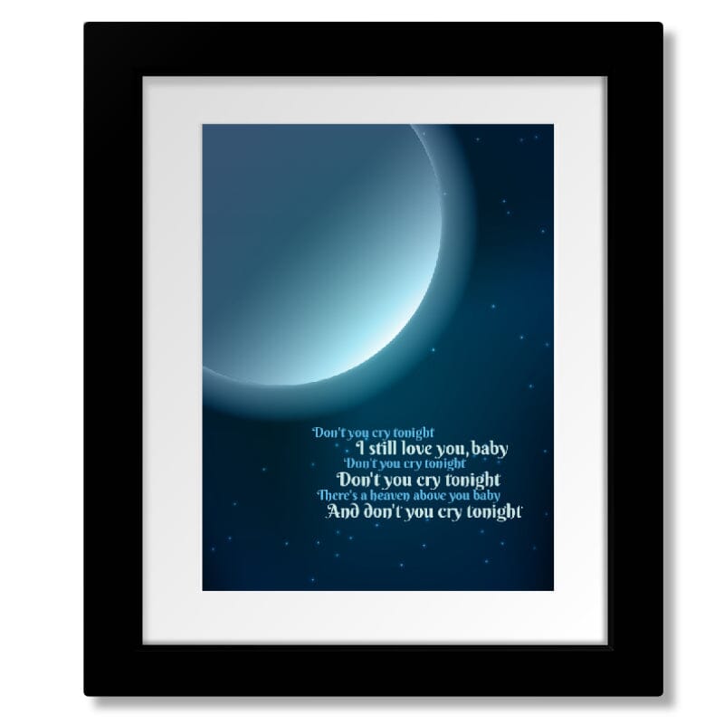 Don't Cry by Guns n' Roses - Song Lyric Artwork Poster Music Quote ...