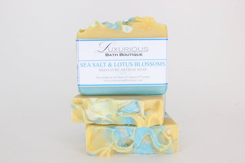 Sea Salt & Lotus Blossom Handmade Soap