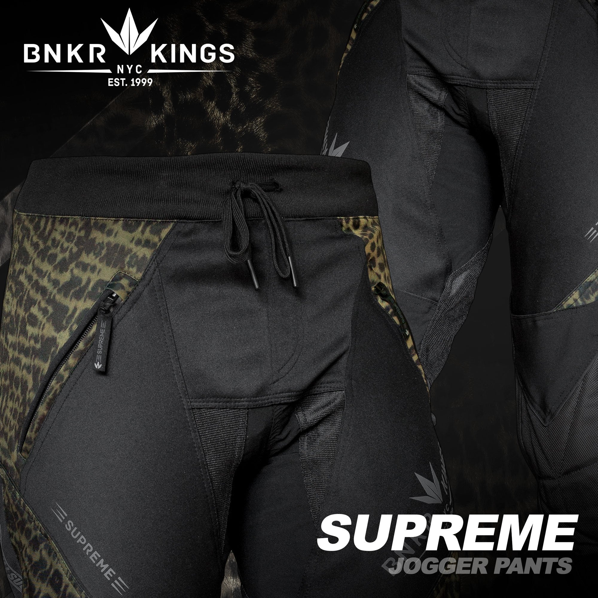 Bunkerkings Supreme Jogger Pants - Leopard – Bunkerkings.com | WKS USA