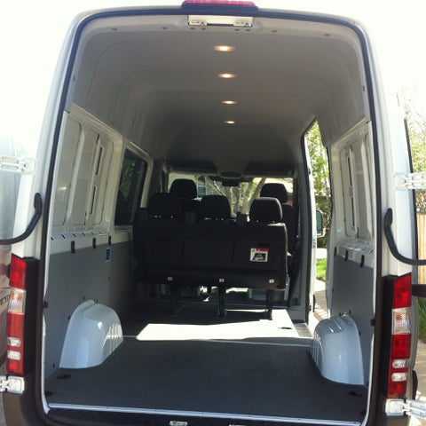 Bare van interior before campervan conversion