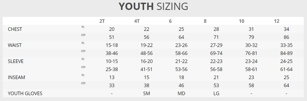 lv size chart