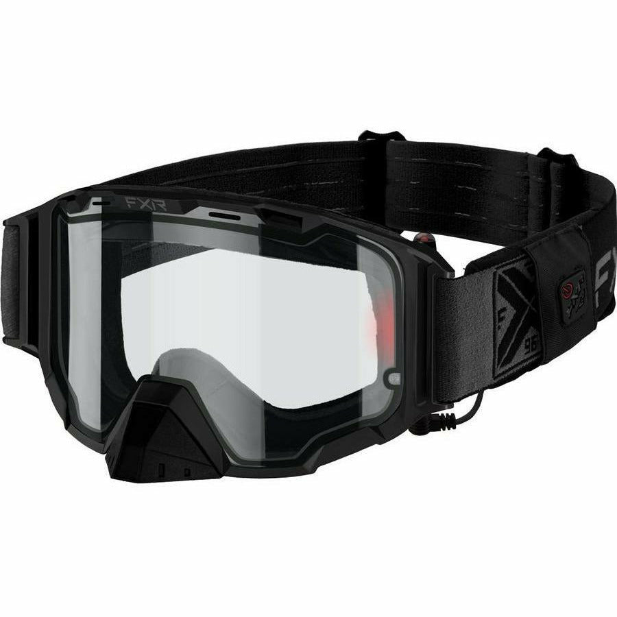 FXR Maverick E-Goggle W/Battery Pack 21 Goggles FXR Black Ops OS  (4738665939027)
