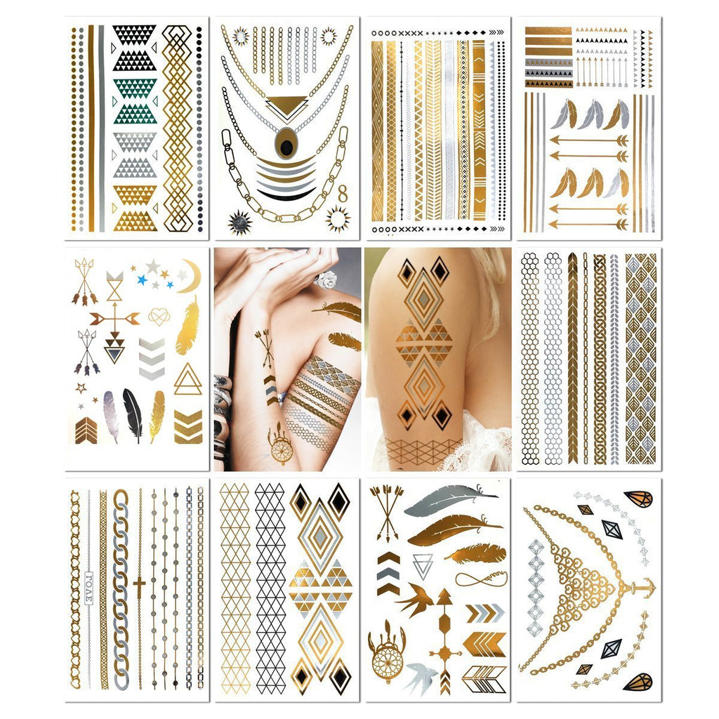 Temporary Tattoos in Gold with your individual design