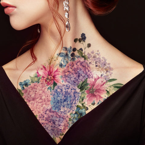 TATTOOSORG  Hydrangea Tattoo Artist 타투이스트 꽃 Tattoo Art 