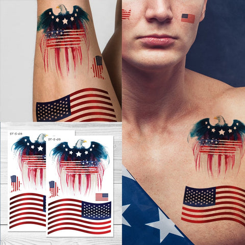 4th of July Patriotic Temporary Tattoos for Adults Kids 100 Styles American  Flag Tattoos for Independence Day Memorial Day Labor Day Party Supplies