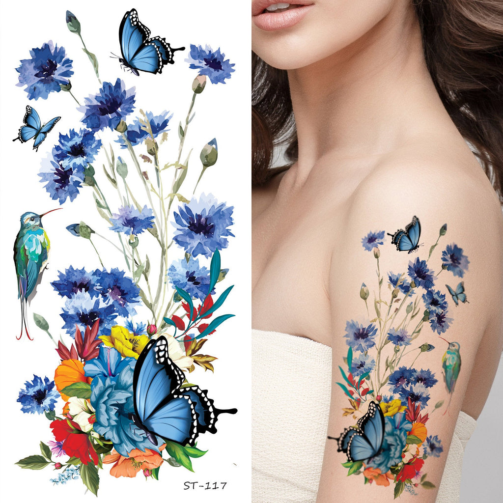 Cheap Watercolor Lotus Temporary Tattoos For Women Men Dream Catcher  Butterfly Fake Tattoo Rose Flower Sticker Forearm Chest Tatoos  Joom