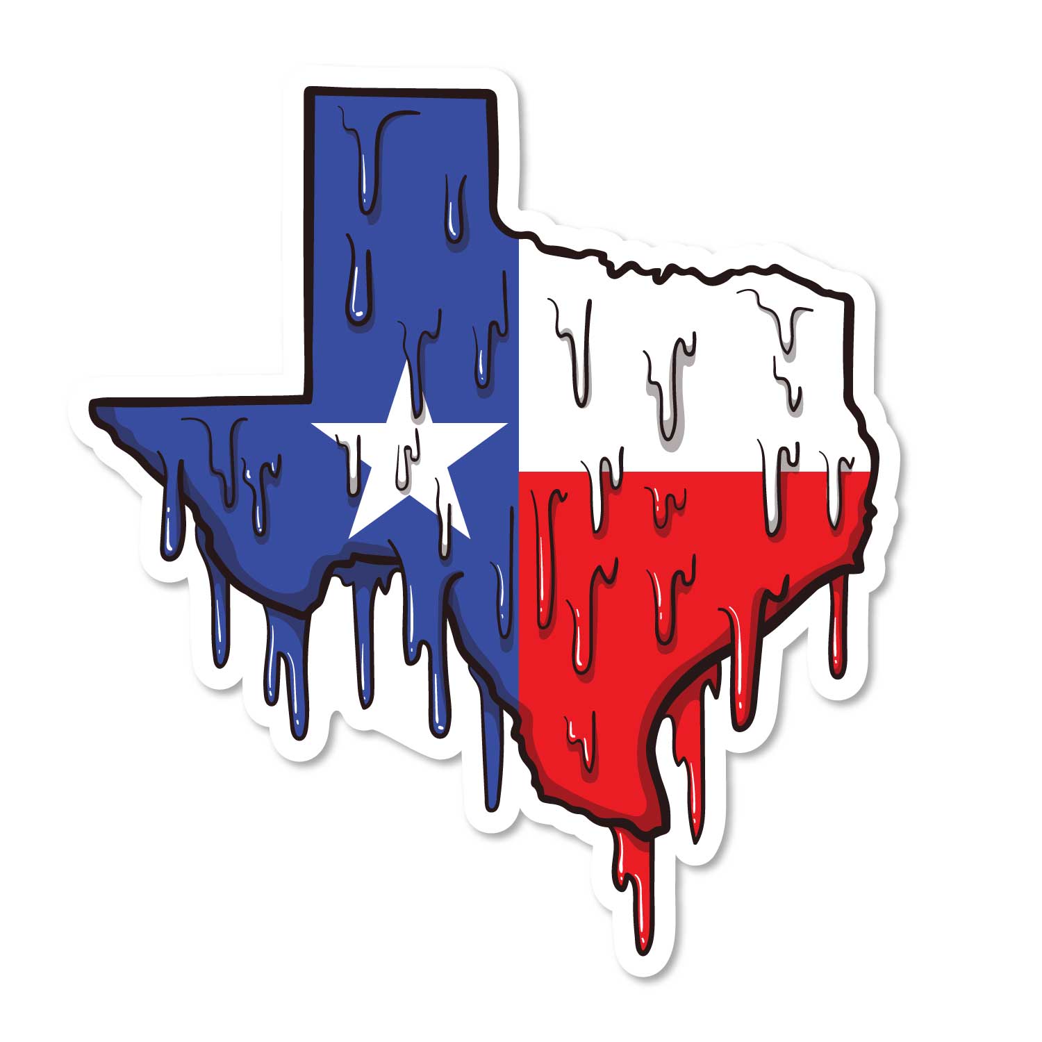 Texas Flag Dripping Hot Decal (2 Pack) (5" and 3") – Eggleston Design Co.