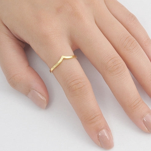 A- Simple | Gold Ring Sterling SIlver