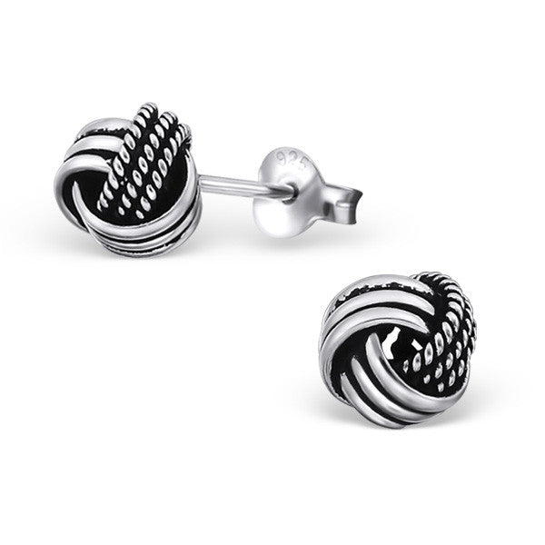 Z- Oxidized Knot Ear Studs