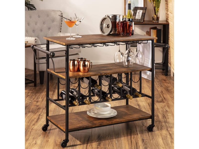 Best Choice Products Bar & Wine Service Cart 