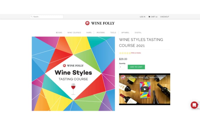 Wine Styles tasting course website