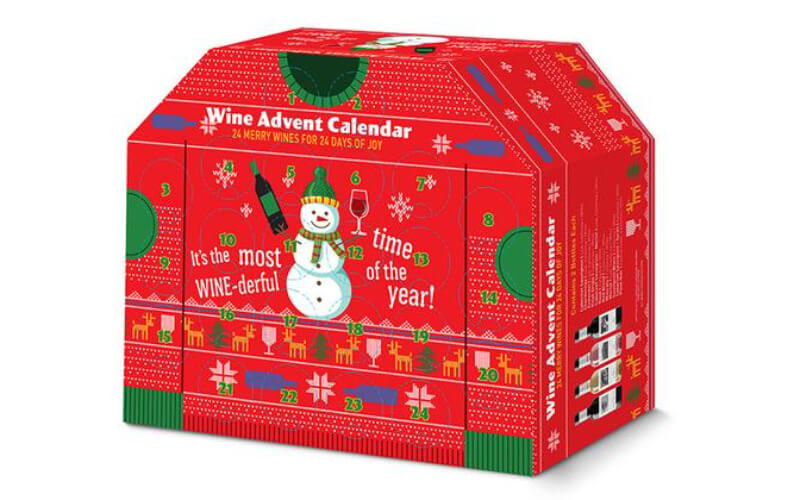 Sip and Savor Snowman Sweater Wine Advent Calendar