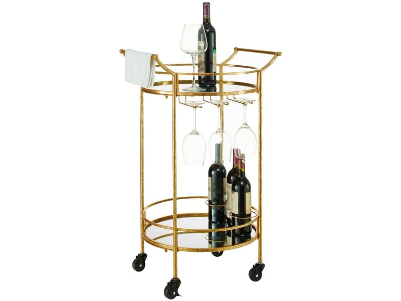 Linon Round Bar & Wine Cart