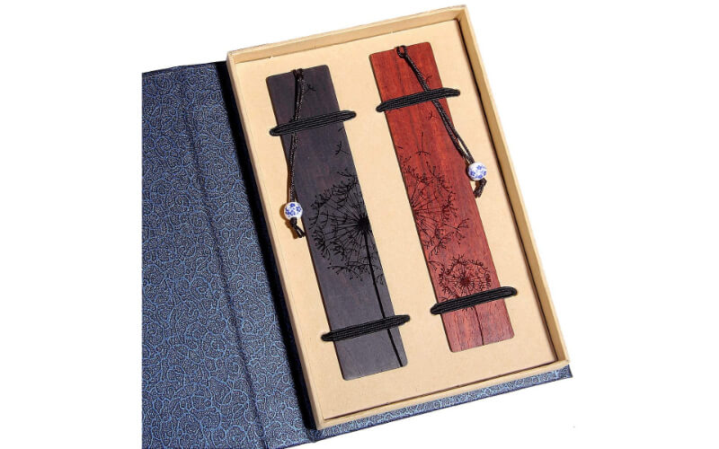 Handmade Wooden Bookmark Gift Box Set