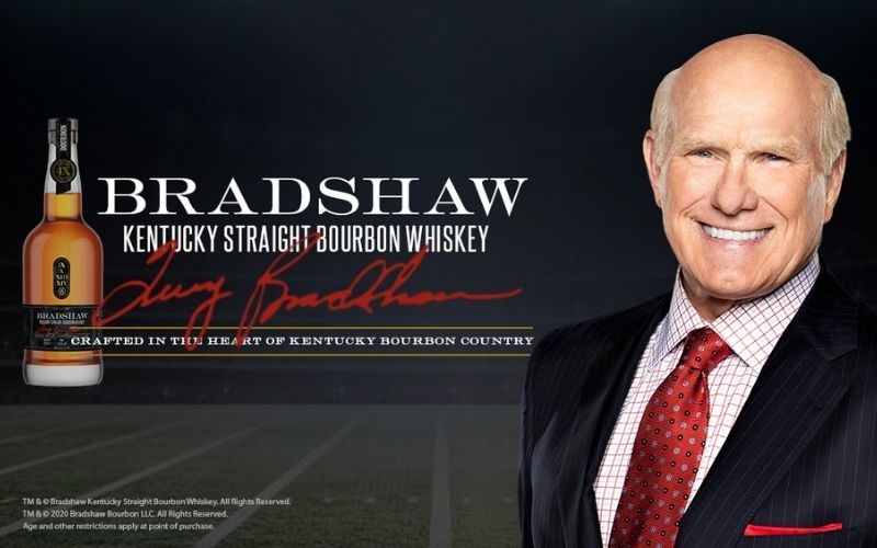 Bradshaw bourbon label with Terry Bradshaw - Image by Bradshaw Bourbon