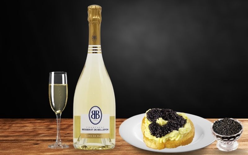 Besserat de Bellefon Blanc de Blancs Grand Cru and Caviar