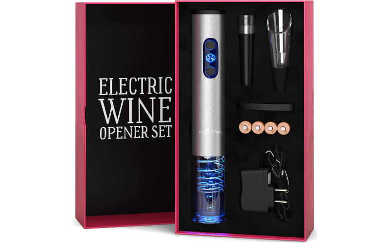 Electric Wine Opener Set with Charger and Batteries 