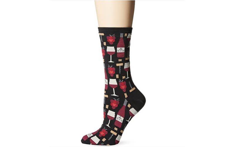 Hot Sox Women's Food and Drink Novelty Casual Crew Socks