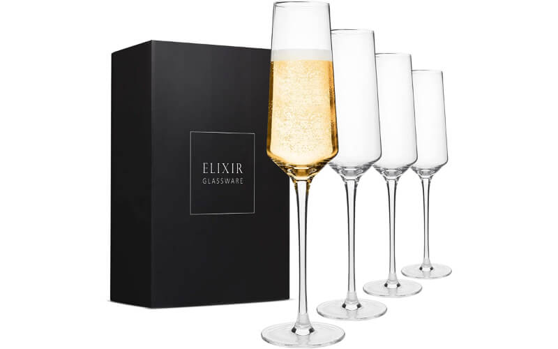 ELIXIR GLASSWARE Champagne Flutes