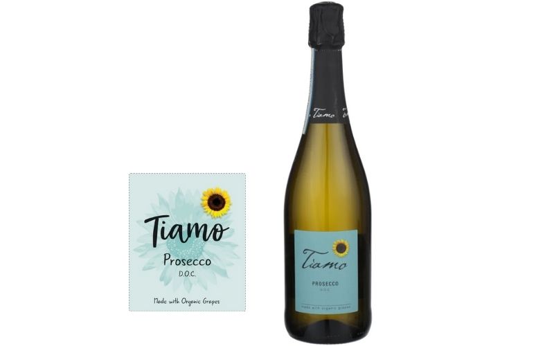 Tiamo Prosecco Made with Organic Grapes